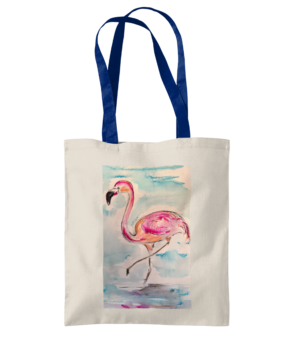 Tote Bag -Flamingo - Pocket of Art Tote Bags