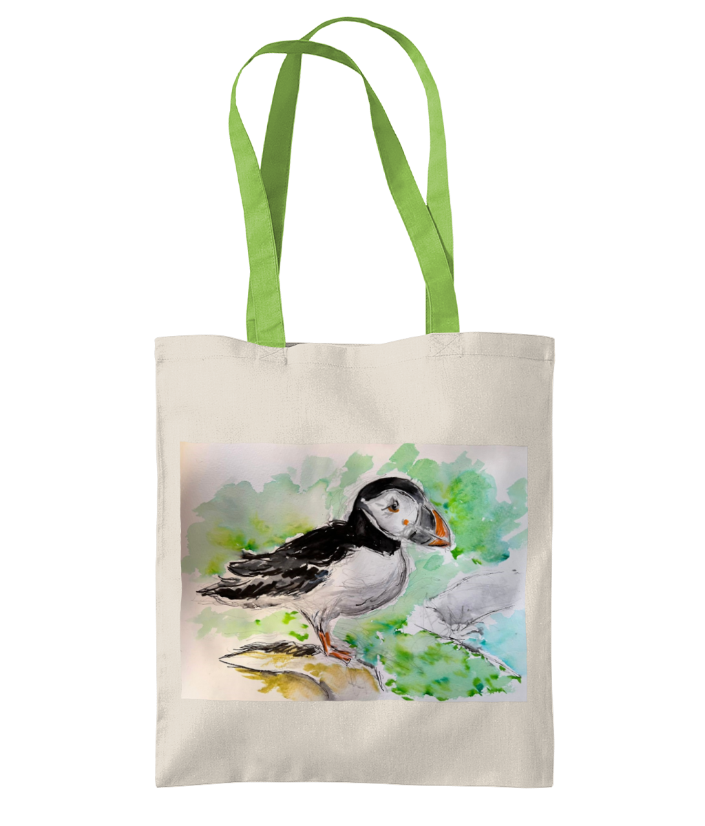 Tote Bag - Puffin - Pocket of Art Tote Bags