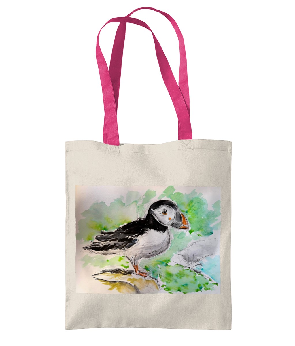 Tote Bag - Puffin - Pocket of Art Tote Bags