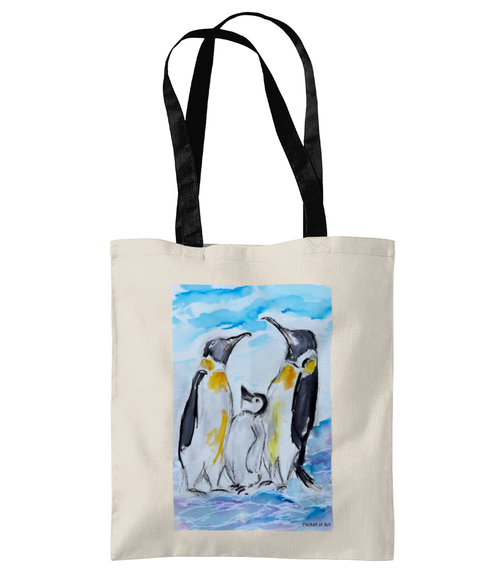 Tote Bag Petite Penguins - Pocket of Art Tote Bags