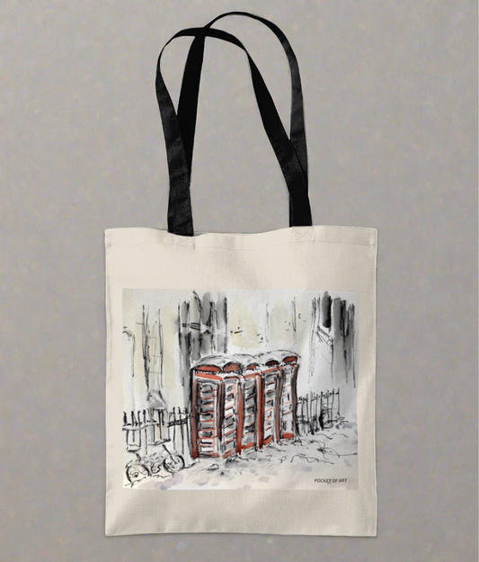 Tote Bag - Phone Boxes in the Snow