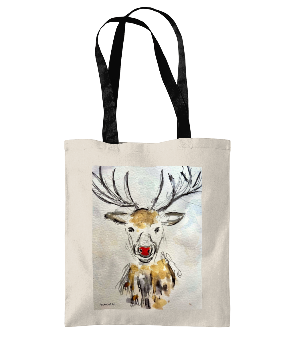 Tote Bag Reindeer - Pocket of Art Gifts