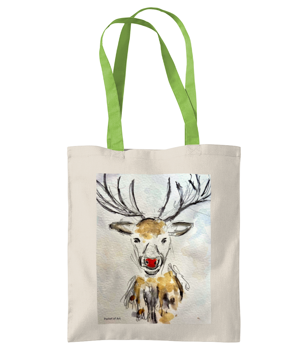 Tote Bag Reindeer - Pocket of Art Gifts