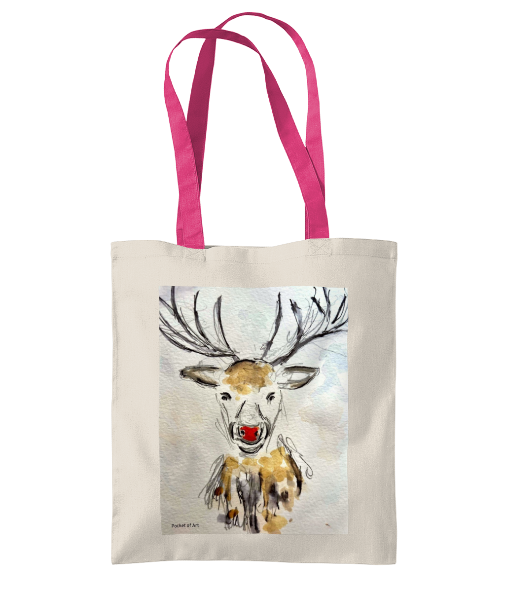 Tote Bag Reindeer - Pocket of Art Gifts