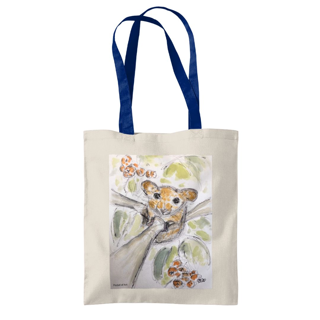 Tote Bag with Dormouse - Pocket of Art Tote Bags