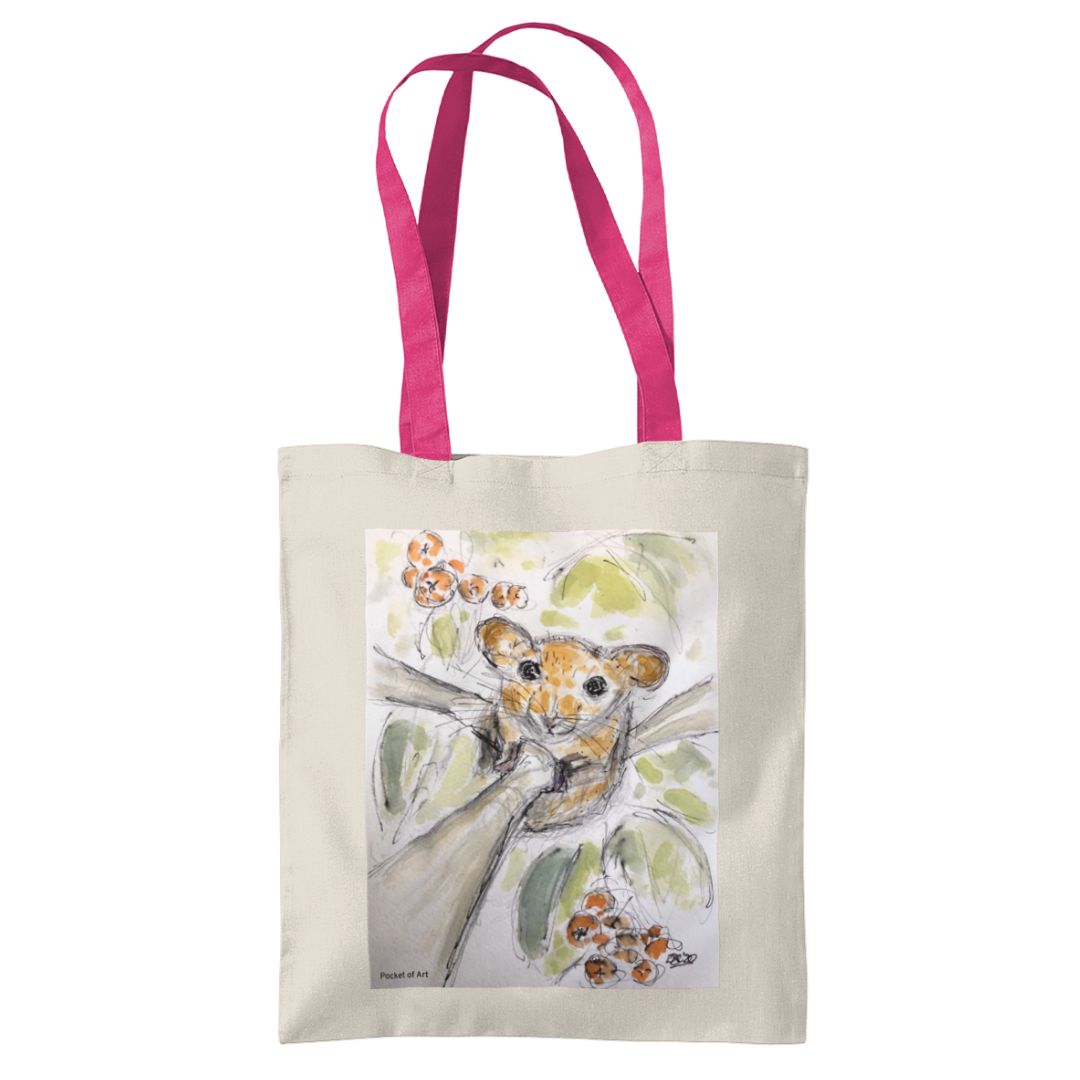 Tote Bag with Dormouse - Pocket of Art Tote Bags