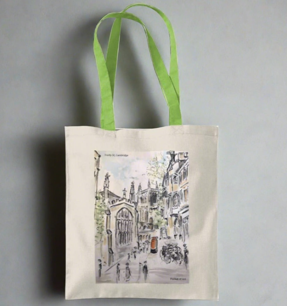 Tote Bag with Trinity St Post Box - Pocket of Art Tote Bags