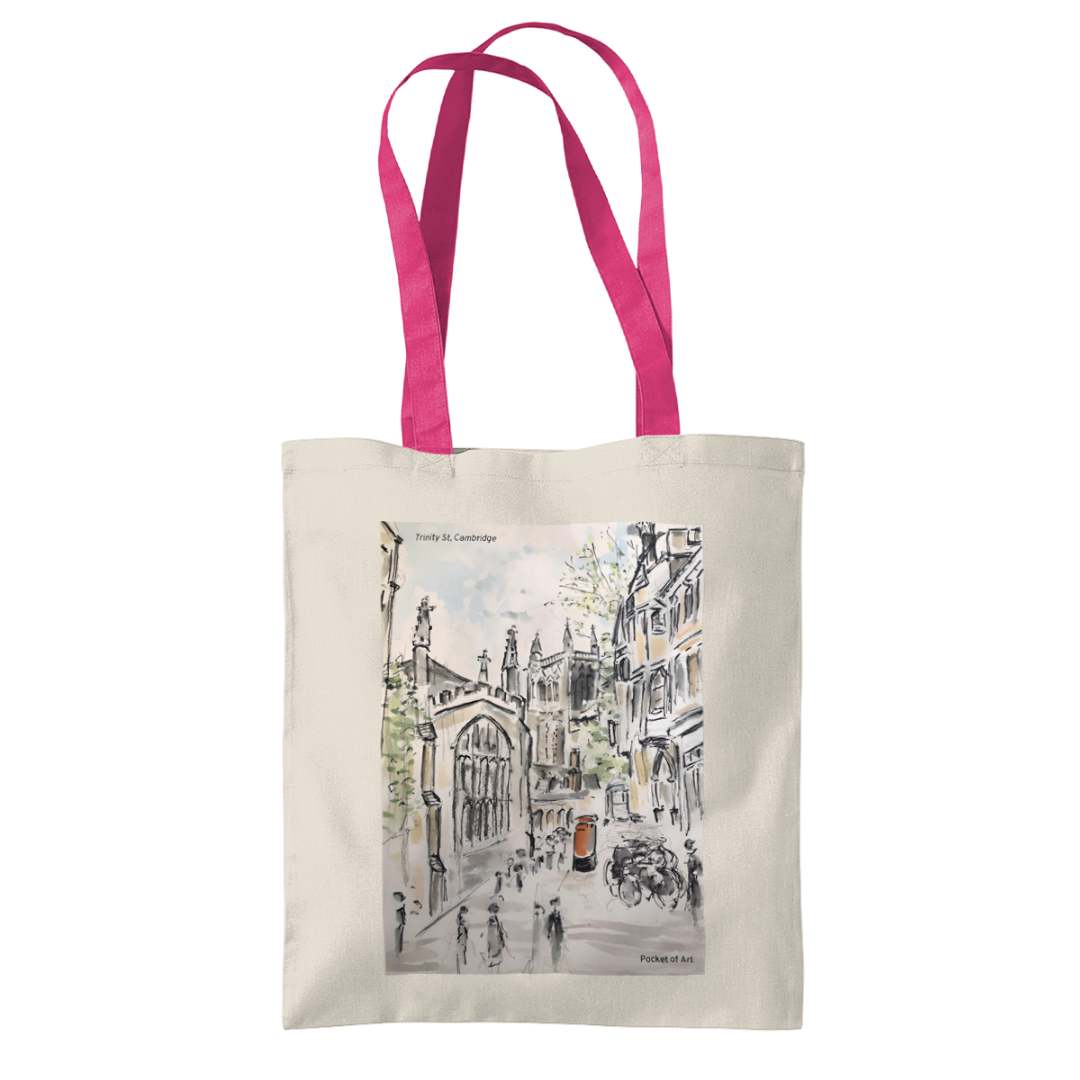 Tote Bag with Trinity St Post Box - Pocket of Art Tote Bags