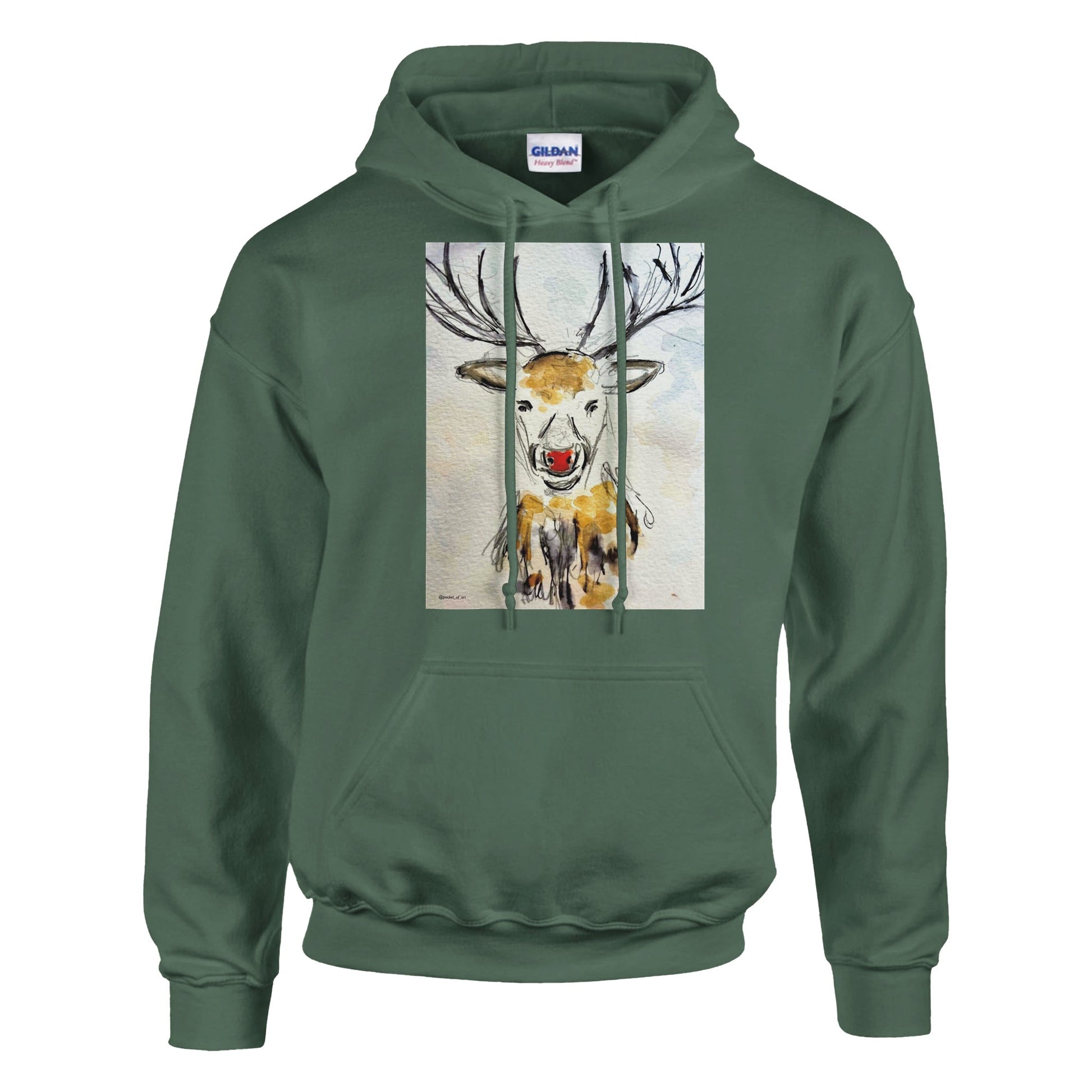 Unisex Hoodie - Reindeer - Pocket of Art Gifts