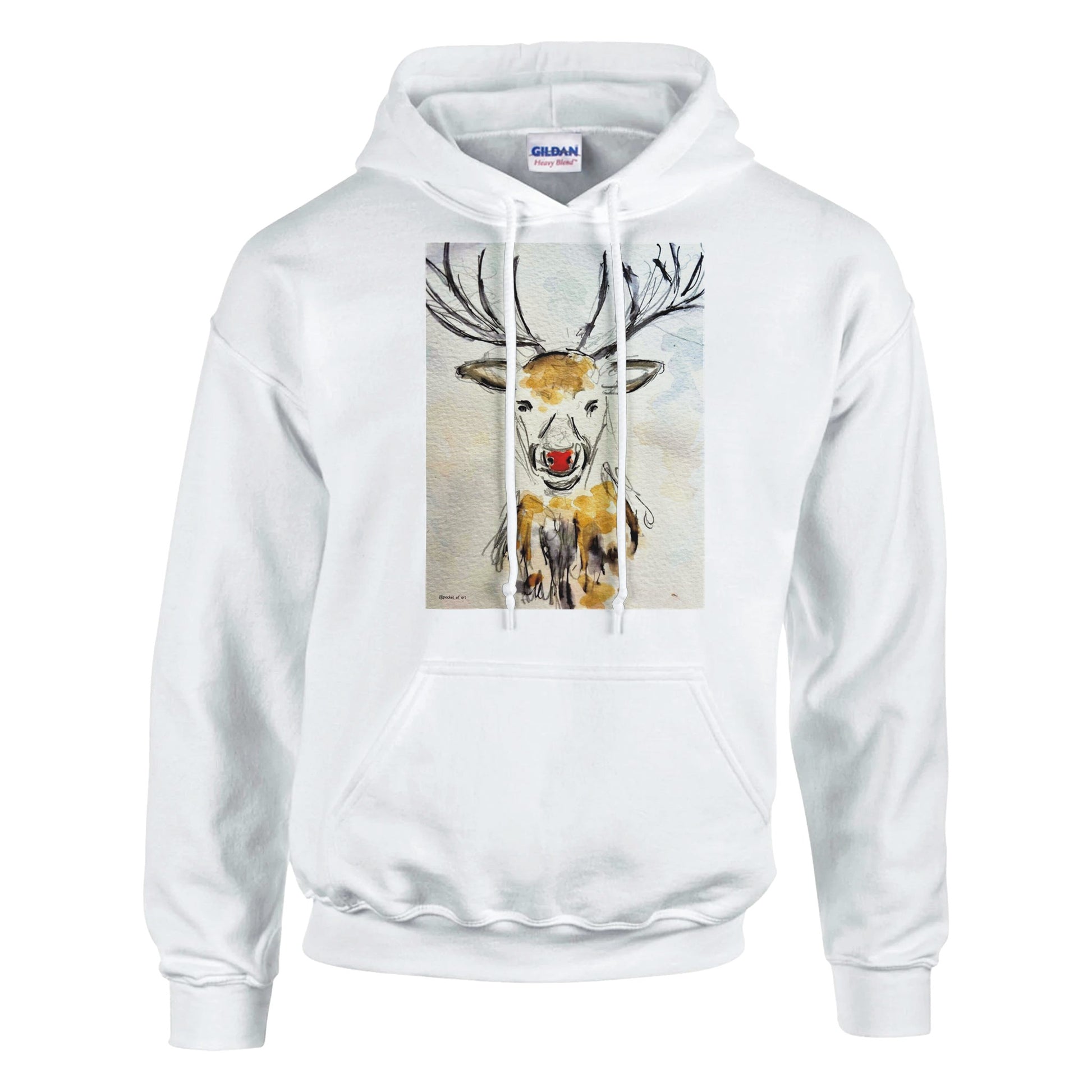 Unisex Hoodie - Reindeer - Pocket of Art Gifts