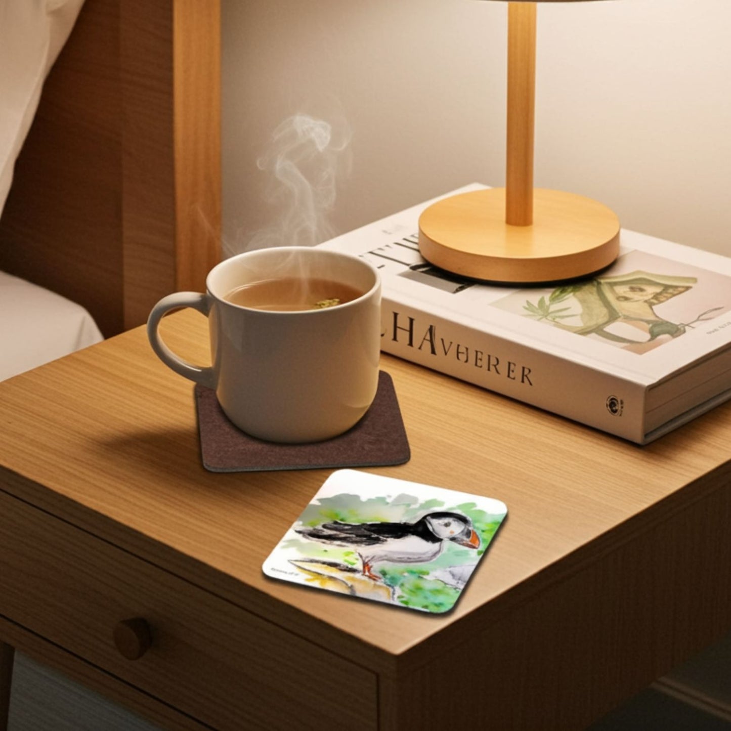 Artistic Coaster Puffin