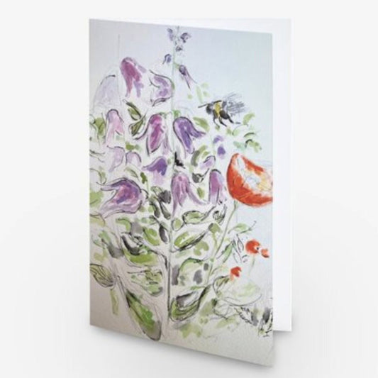 Floral and Bee Greetings Card