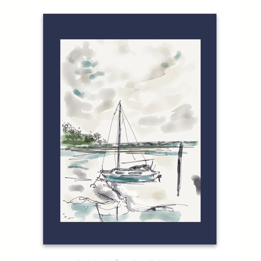 Woodbridge Sail Boat - digital art