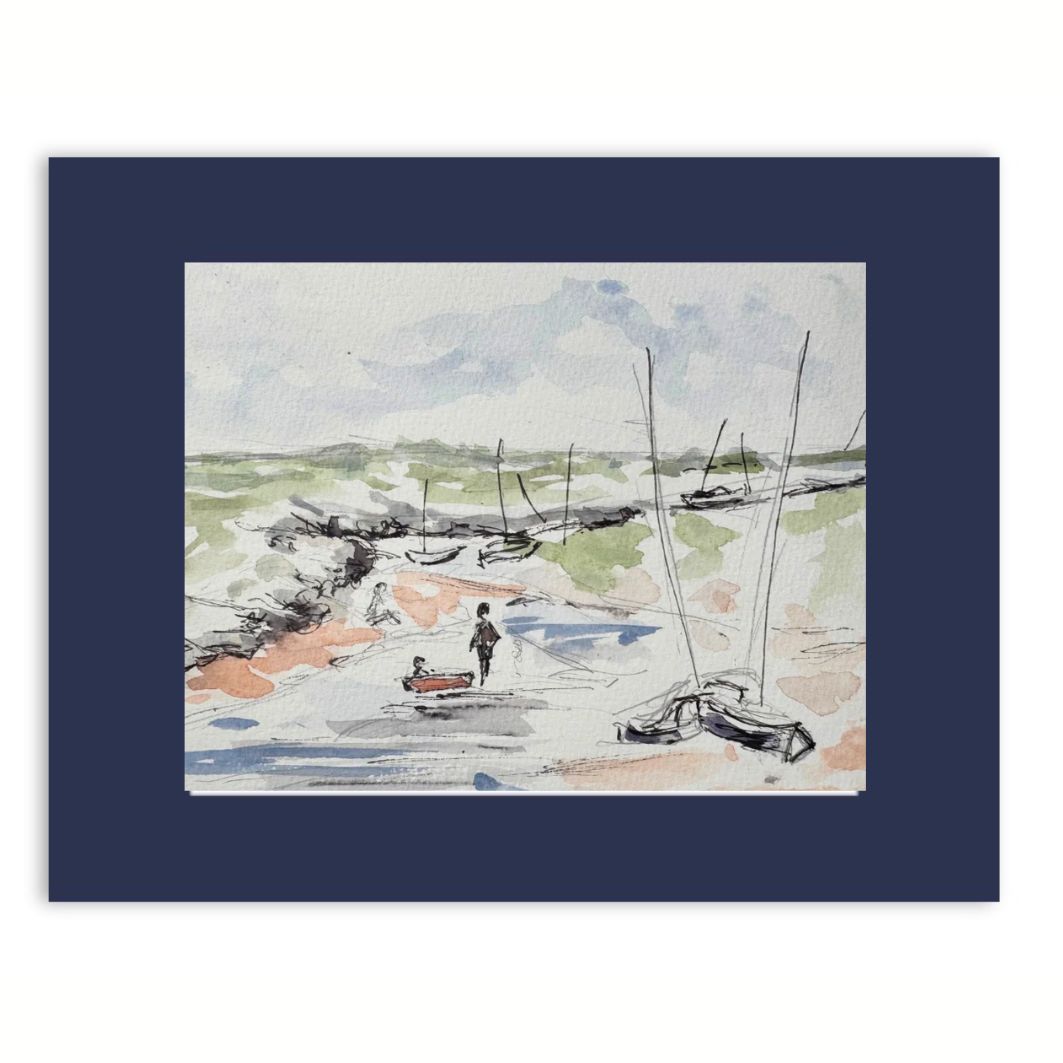 Blakeney Coastal View watercolour