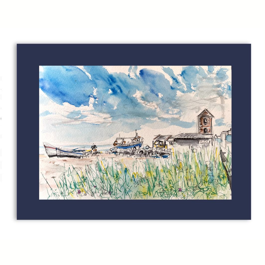 Autumnal Aldeburgh watercolour