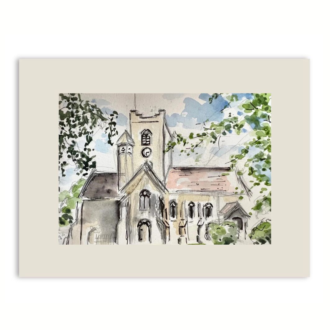 Holy Trinity Church watercolour