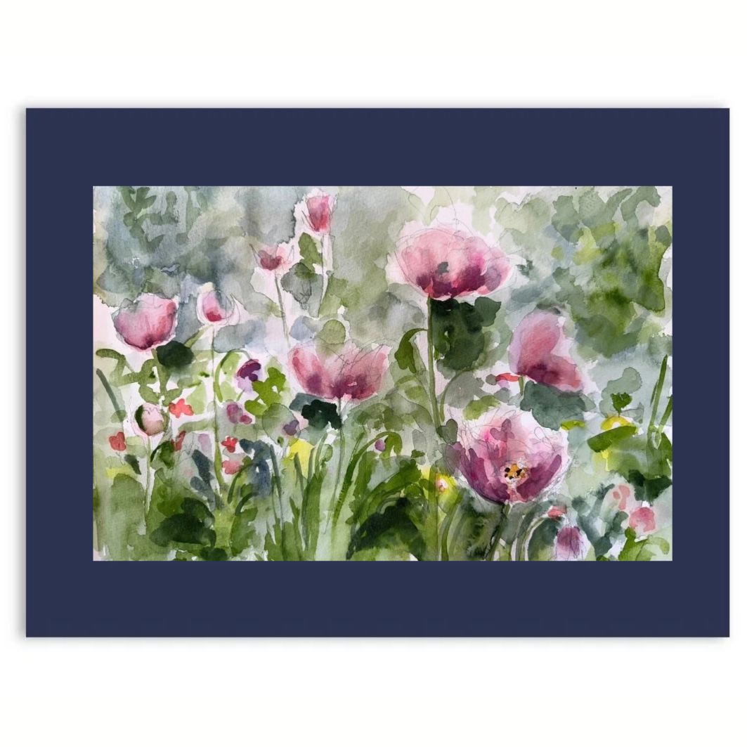 Wild flower beauty watercolour