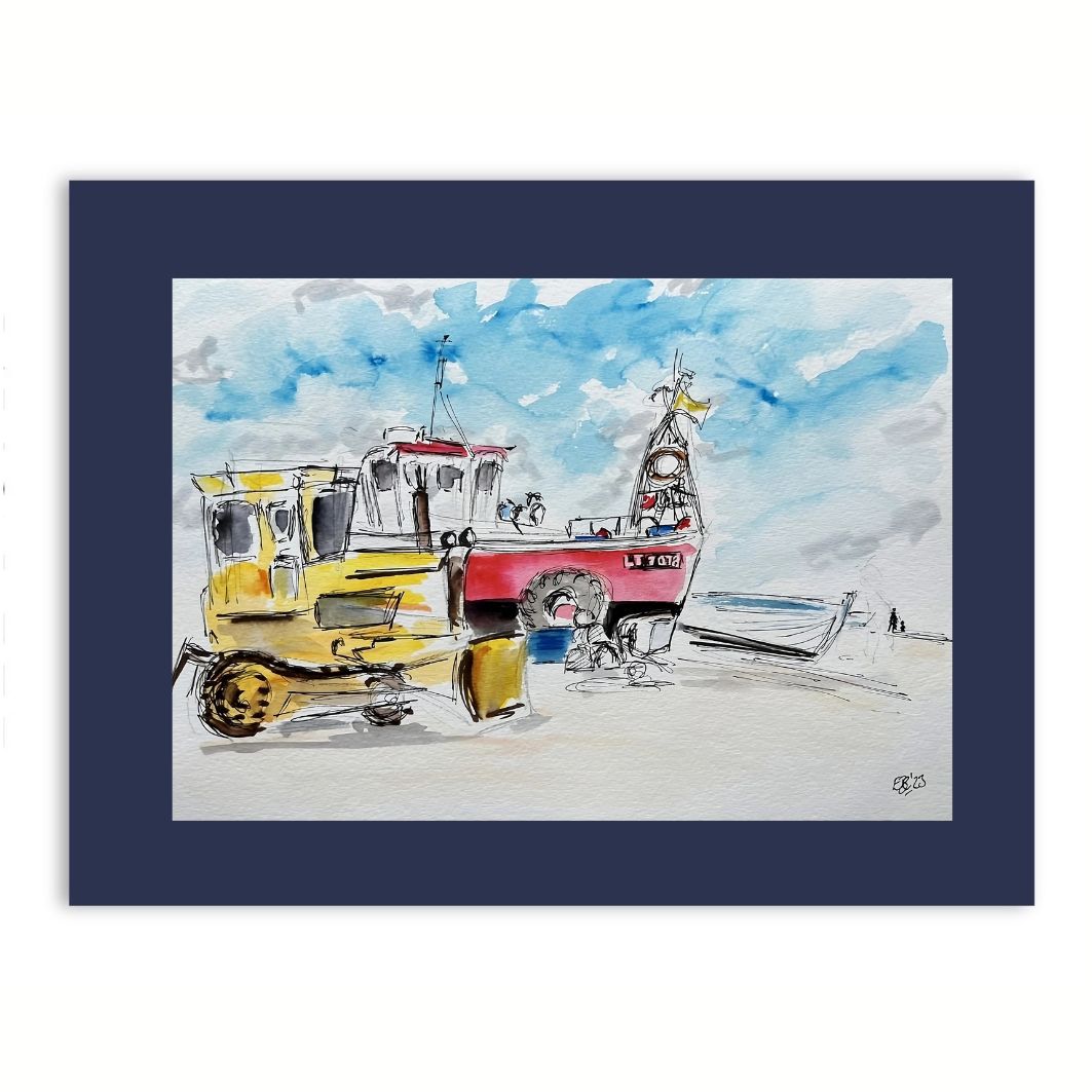 Aldeburgh by the sea watercolour