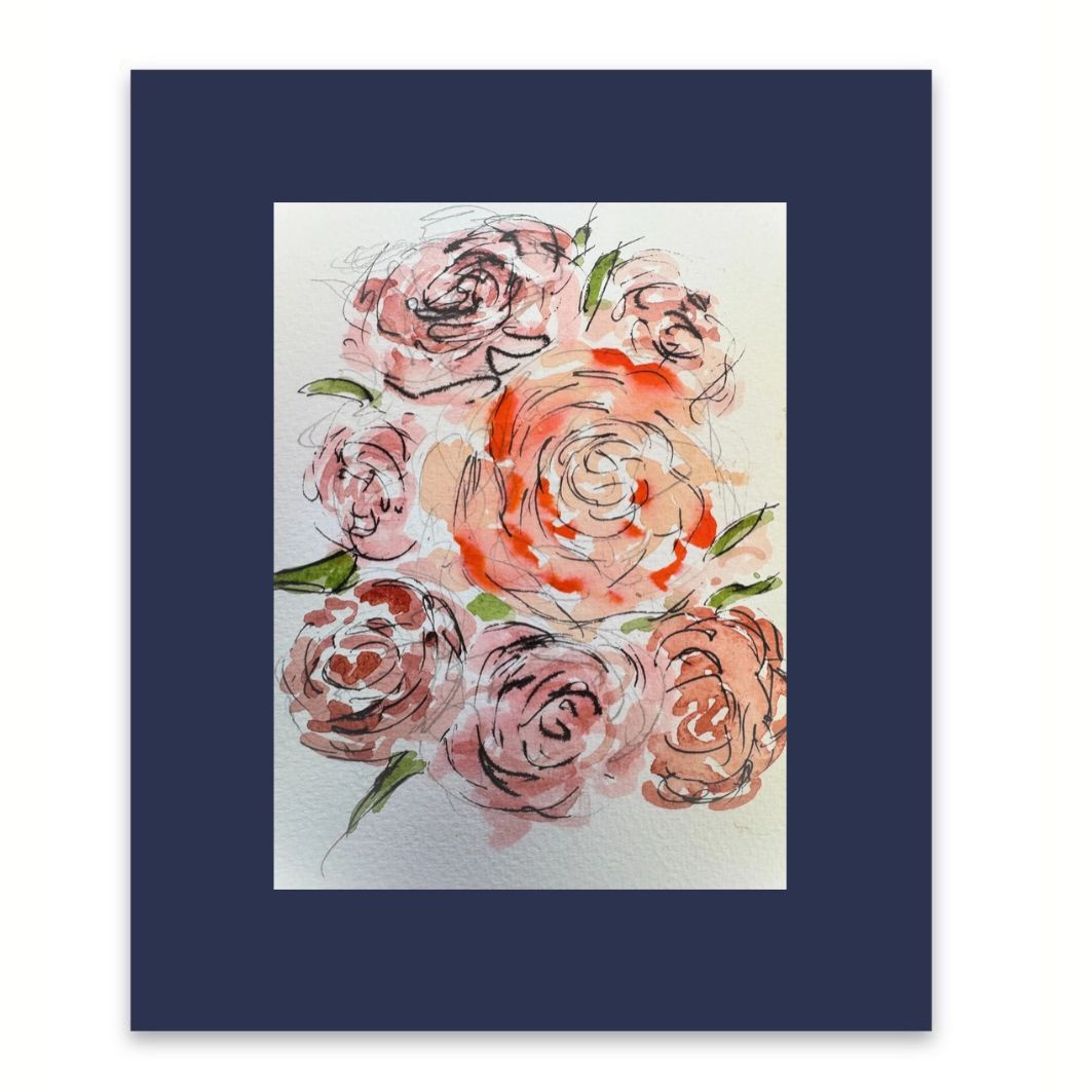 Rose Bunch watercolour
