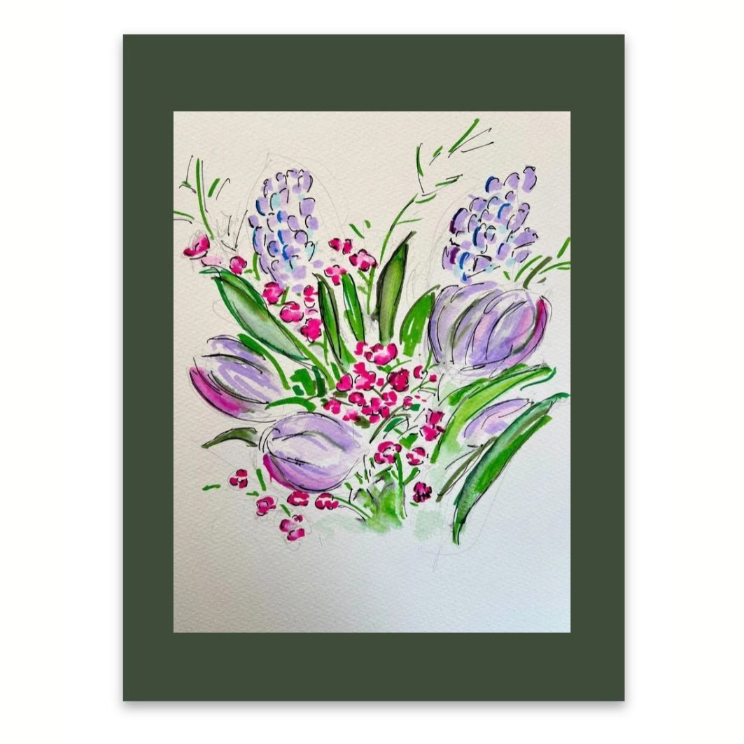 An early year bloom watercolour