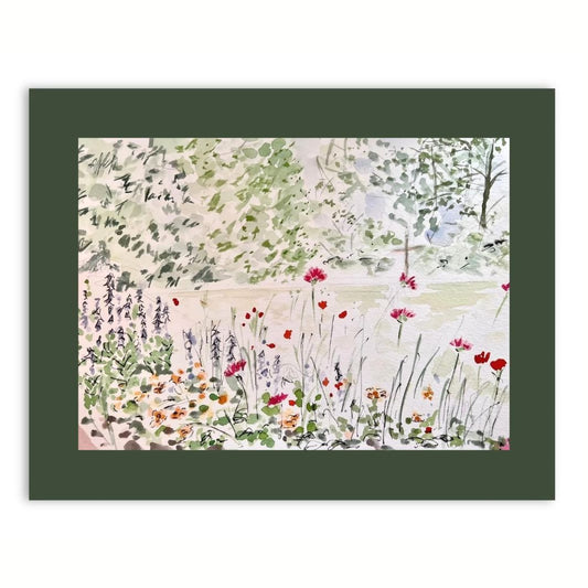 Pleshey Retreat Summer Garden watercolour