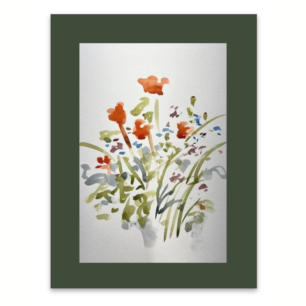 Summer Flowers in Aldeburgh watercolour