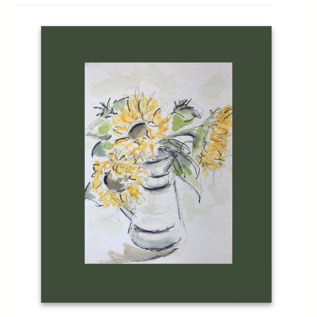 Sunflowers Petite watercolour