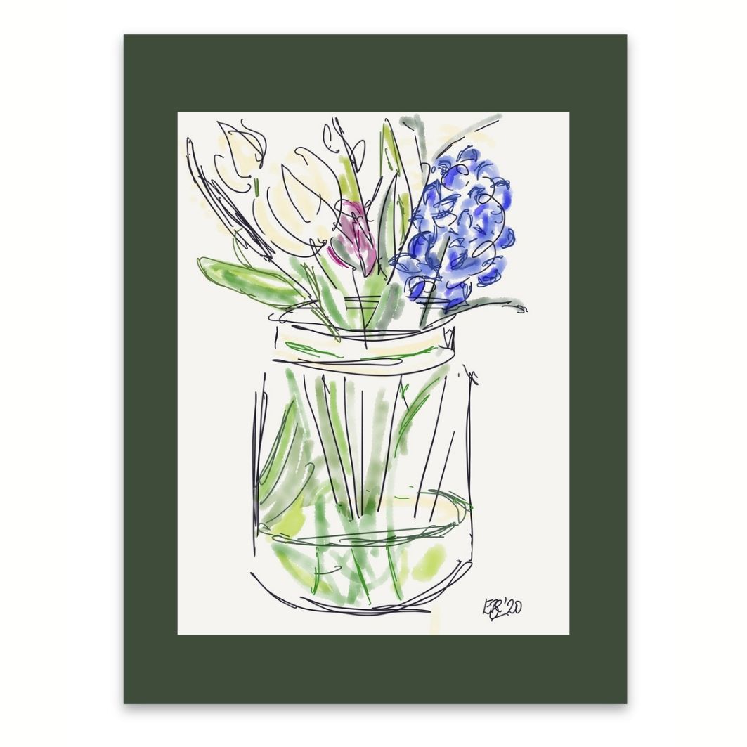 Spring Flowers in a jar