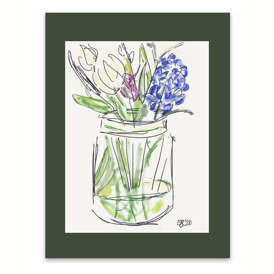 Spring Flowers in a Jar digital art