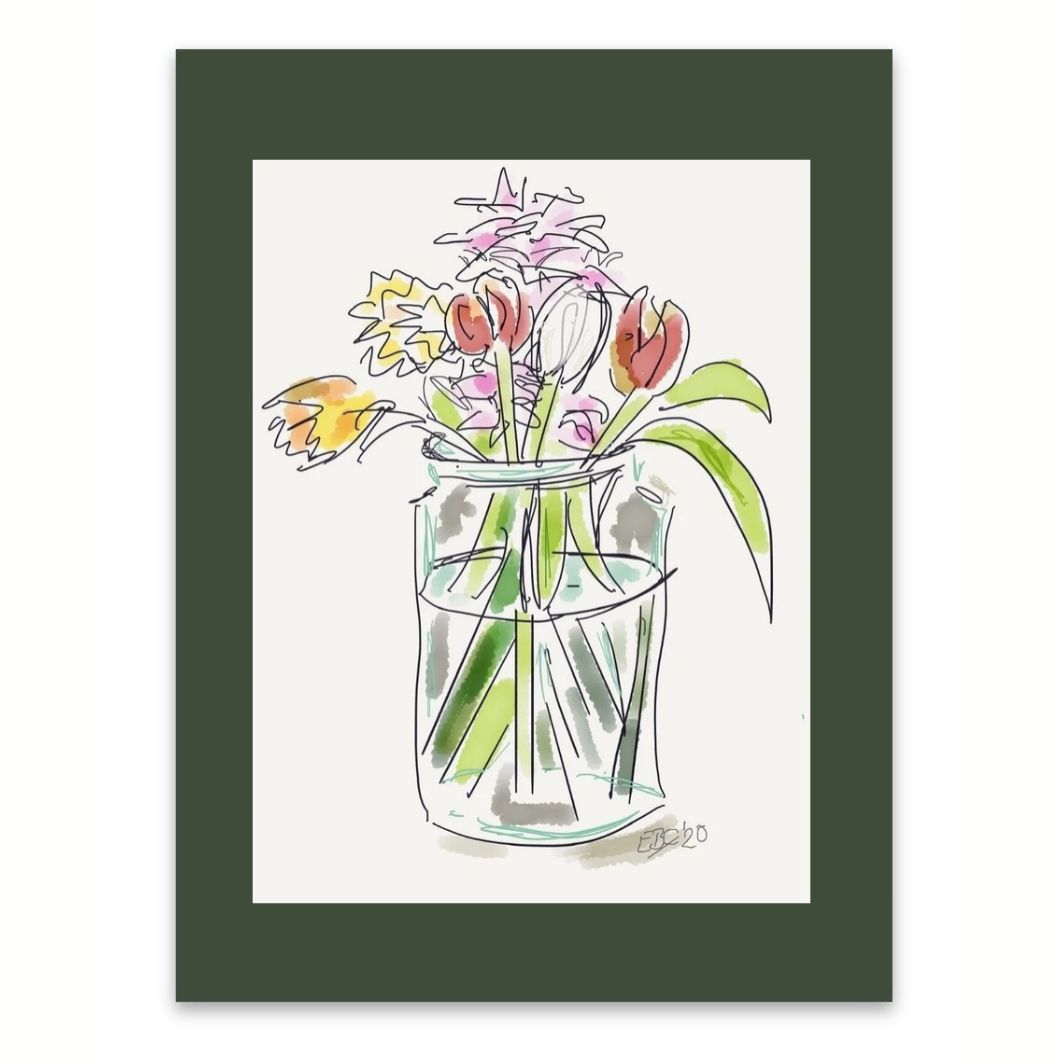 Tulips and Daffodils in a Jar