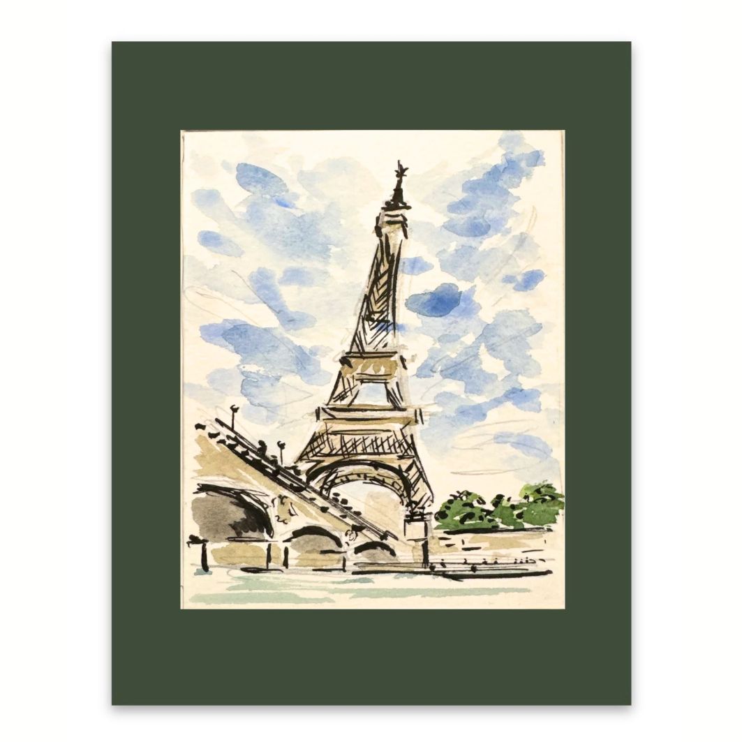 The Eiffel Tower, Paris watercolour