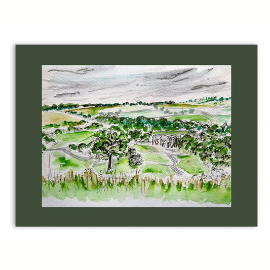 English Countryside watercolour