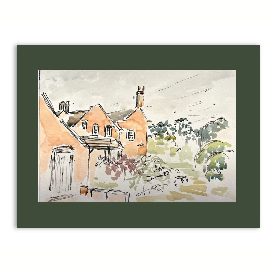 The Red House, Aldeburgh watercolour
