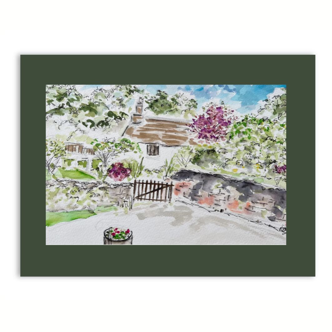 Cottage life watercolour