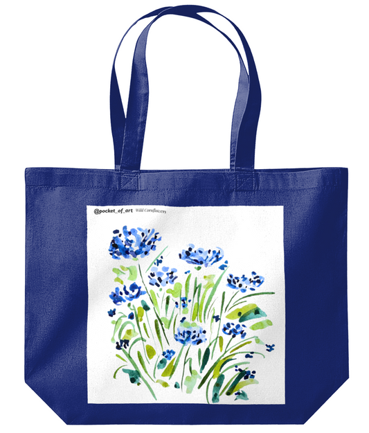 Tote Bag Wild Cornflowers