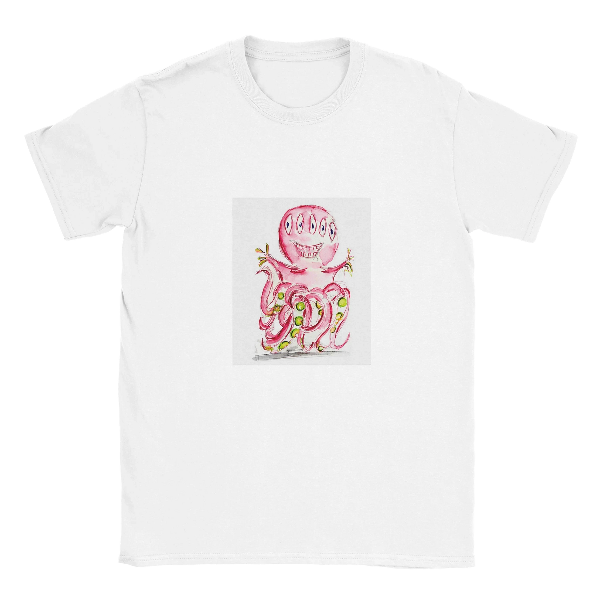 Classic Unisex Crewneck T-shirt with Pink Monster T-Shirt