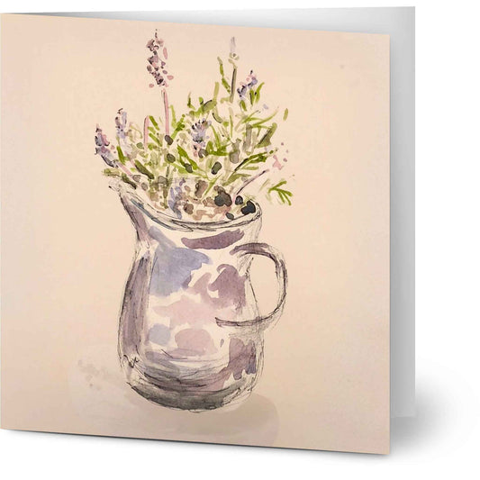 Lavenders in a jug Greeting Cards (Pack of 10) with Envelopes