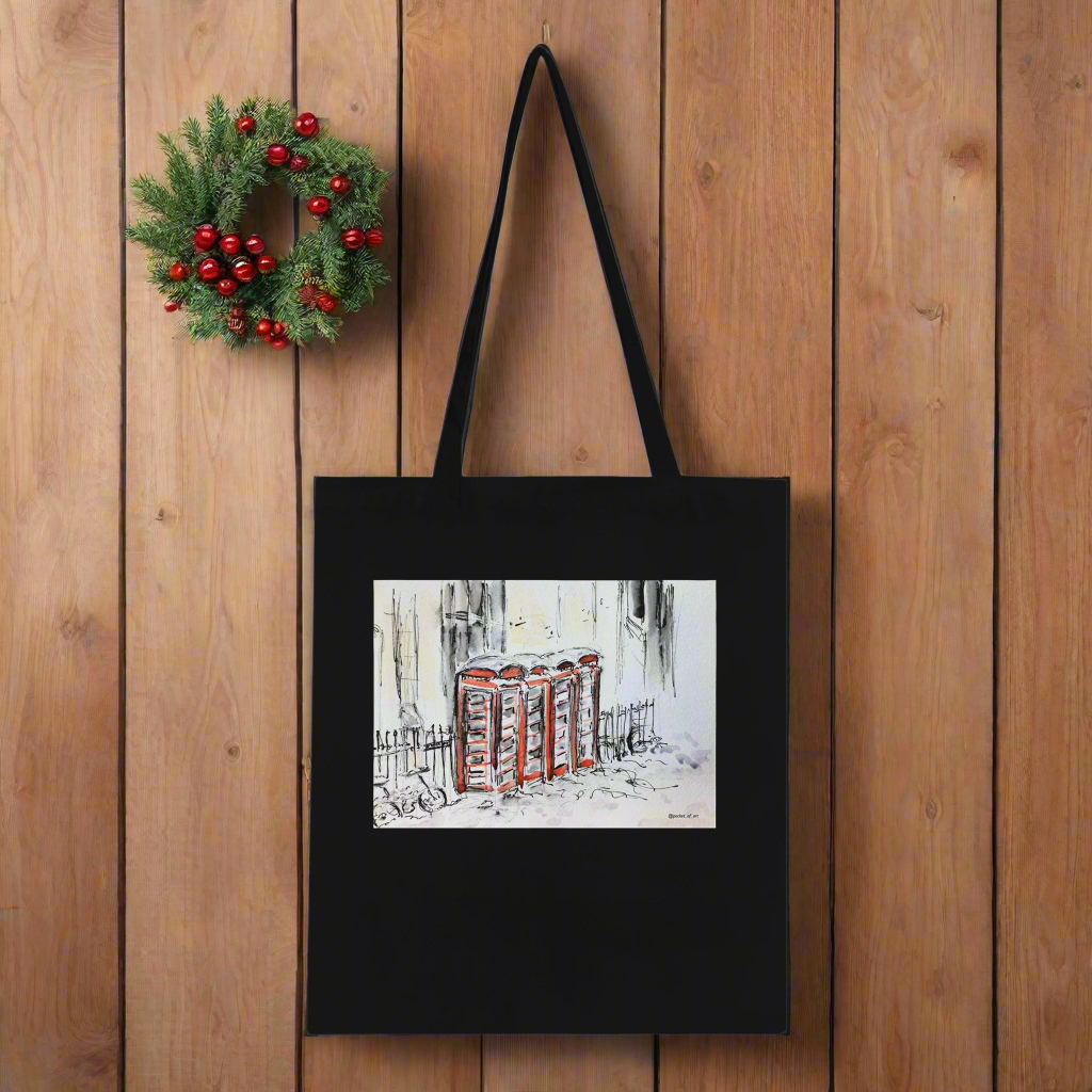 Tote Bag - Phone boxes in the snow