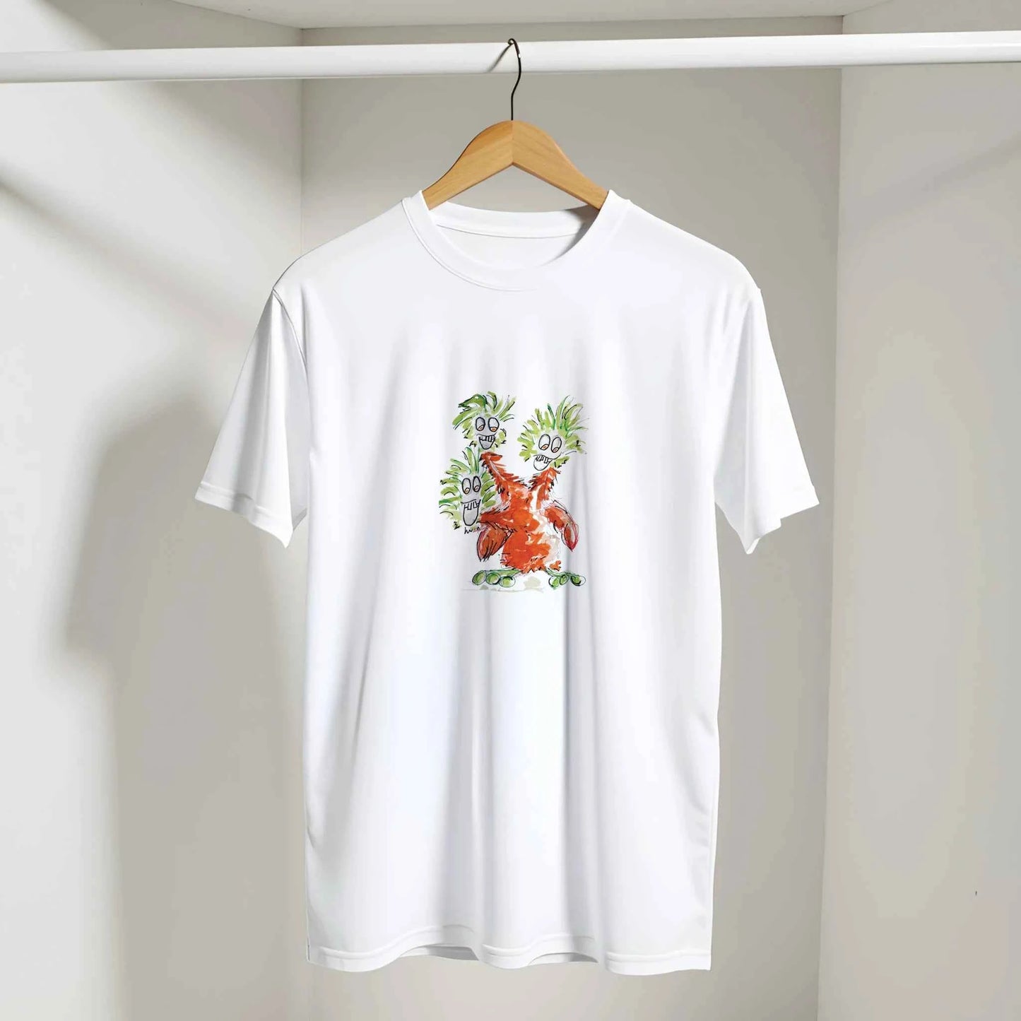 Classic Unisex Crewneck T-shirt with Red Monster T-Shirt