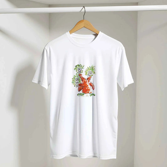 Classic Unisex Crewneck T-shirt with Red Monster T-Shirt
