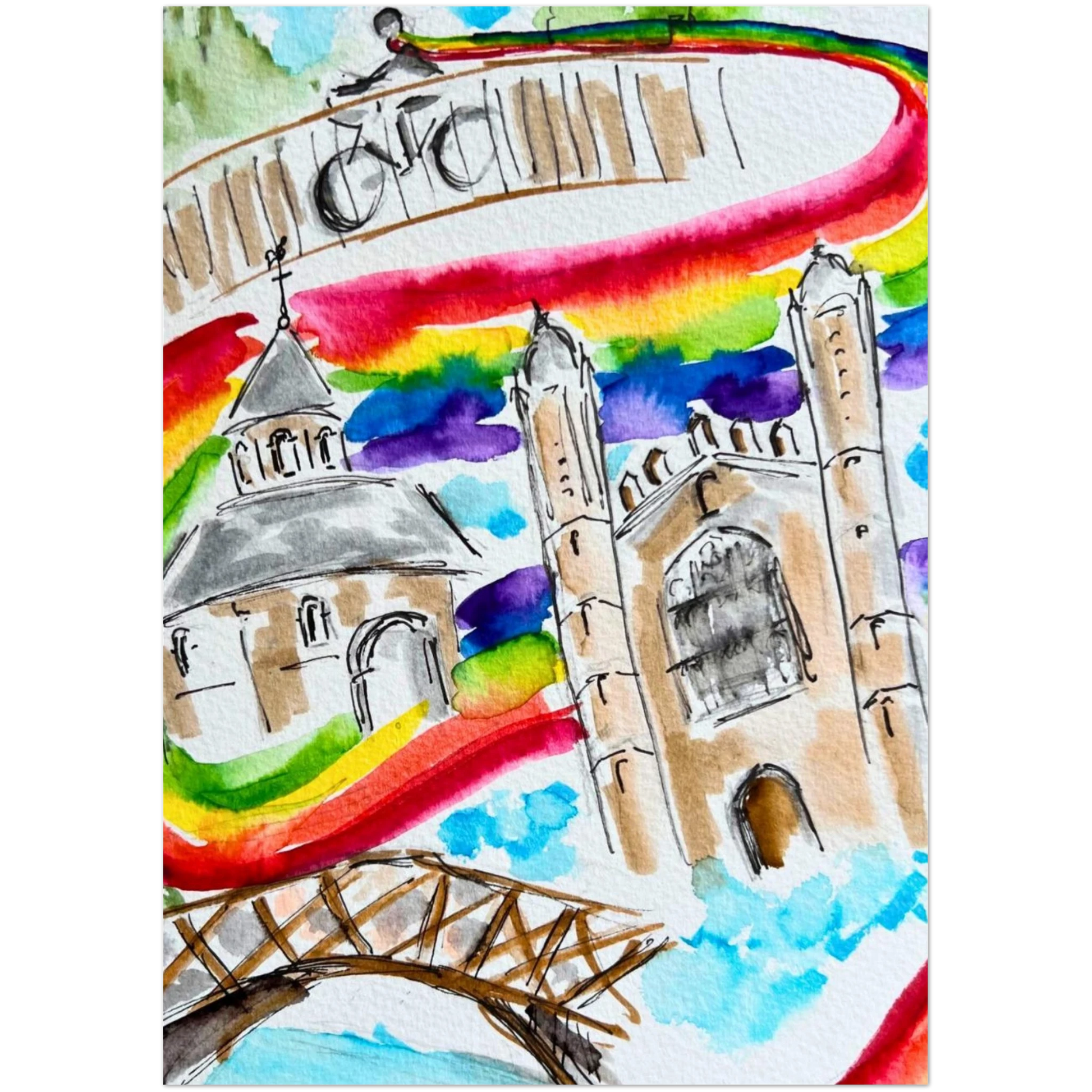 Cambridge Rainbow Postcards x 10