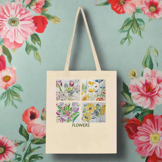 Tote Bag - seasonal flowers