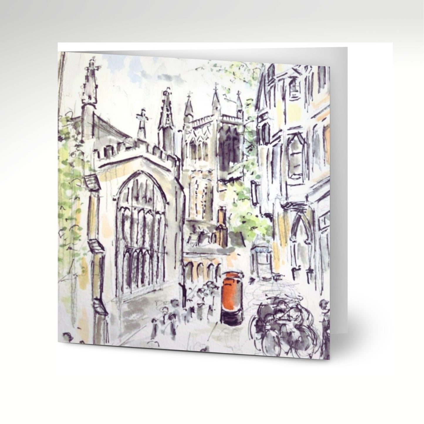 Trinity St, Cambridge Greeting Cards x 10