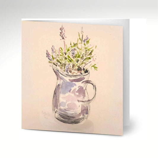 Lavenders in a jug Greeting Cards (Pack of 10) with Envelopes