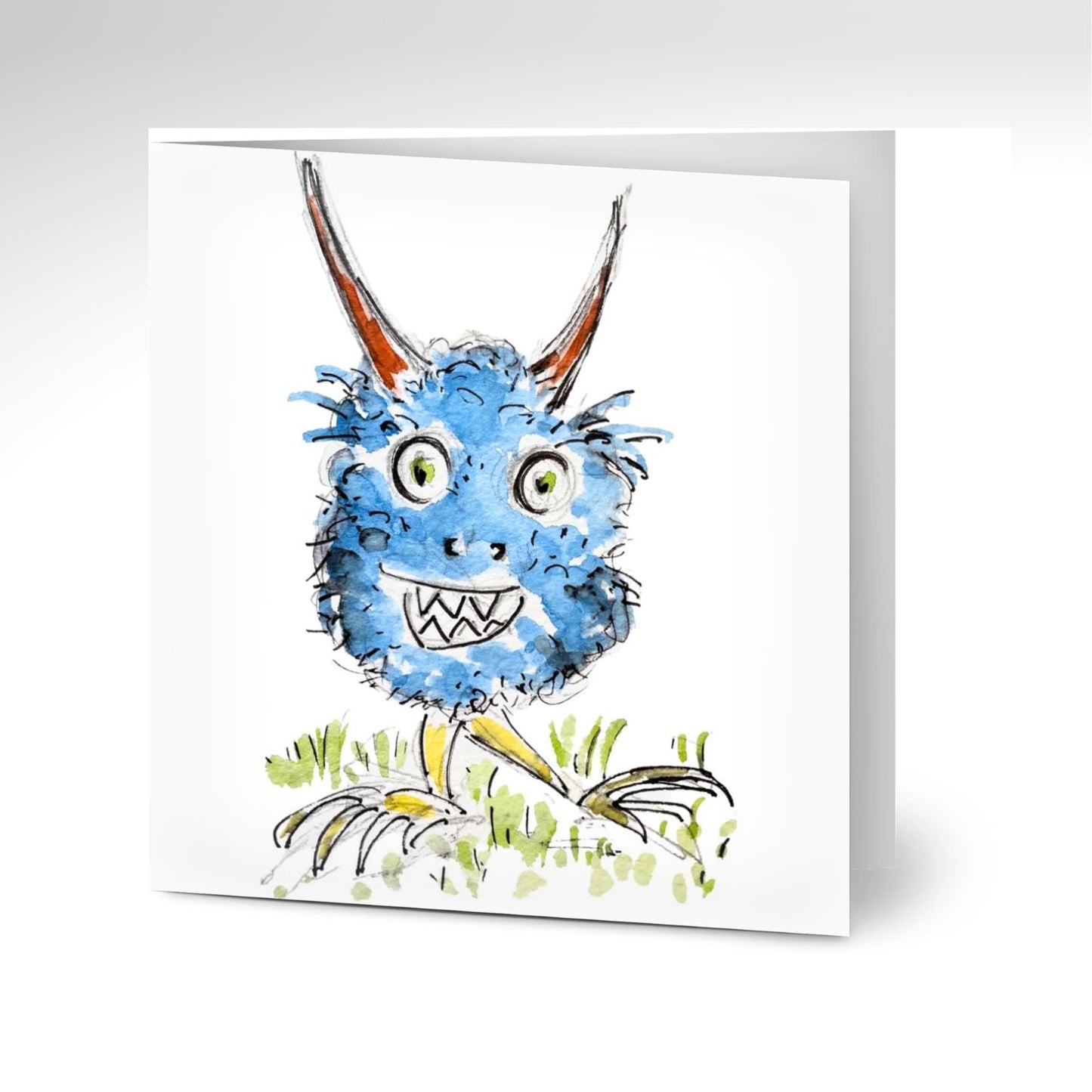 Monster Blue Greeting Cards (Pack of 10) with Envelopes