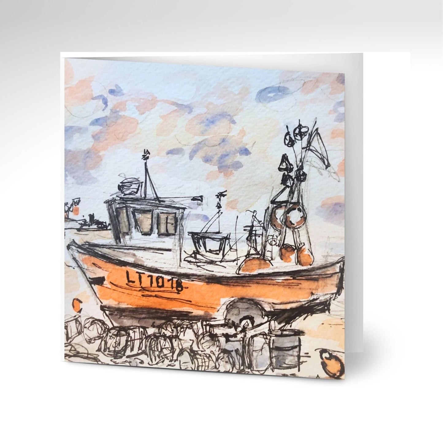 Sunset Boat Greeting Cards x 10