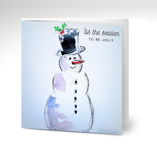 Snowman Greetings Cards (Pack of 10) with Envelopes