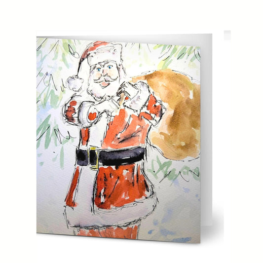 Father Christmas Greeting Cards (Pack of 10) with Envelopes