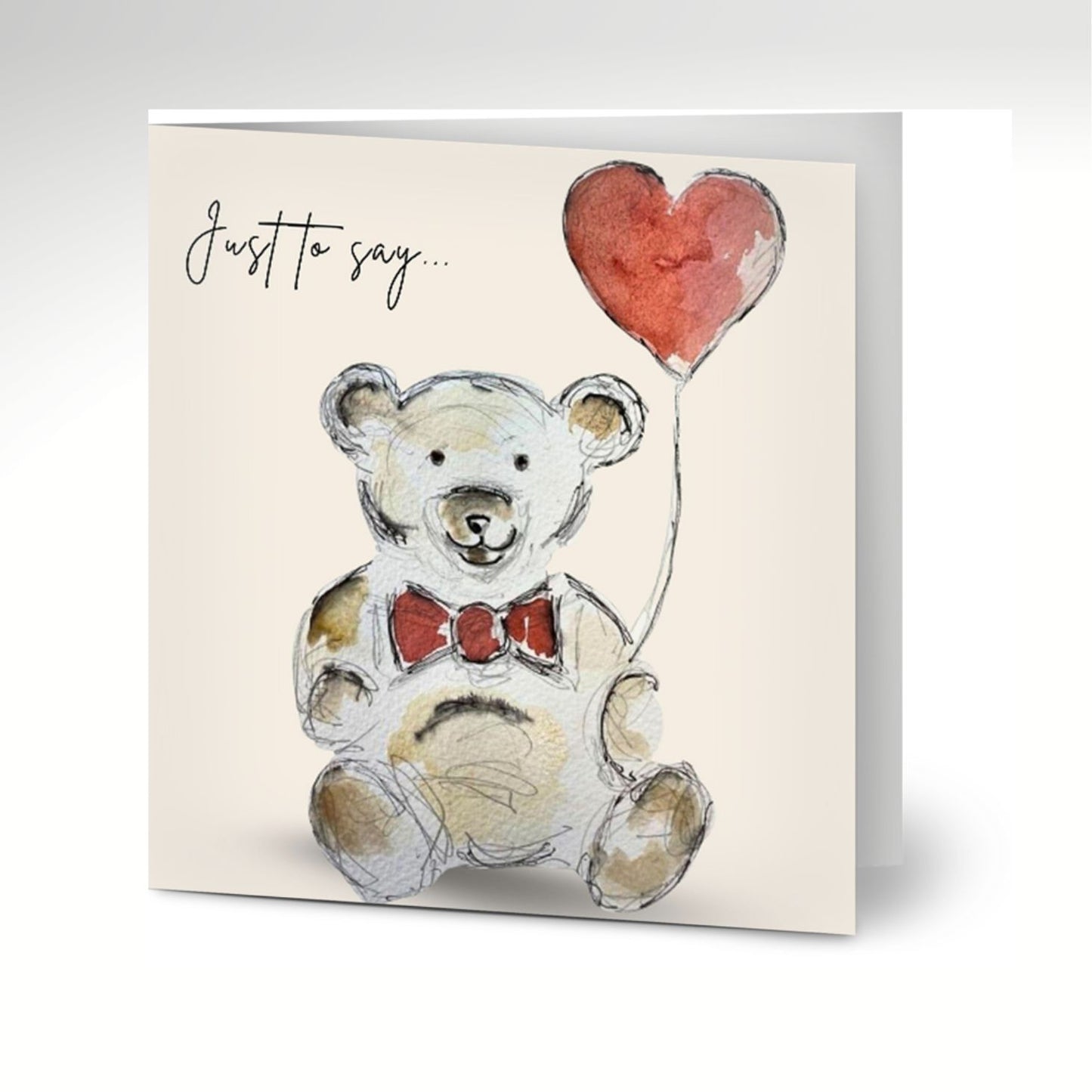 Teddy with heart Greeting Cards (Pack of 10) with Envelopes