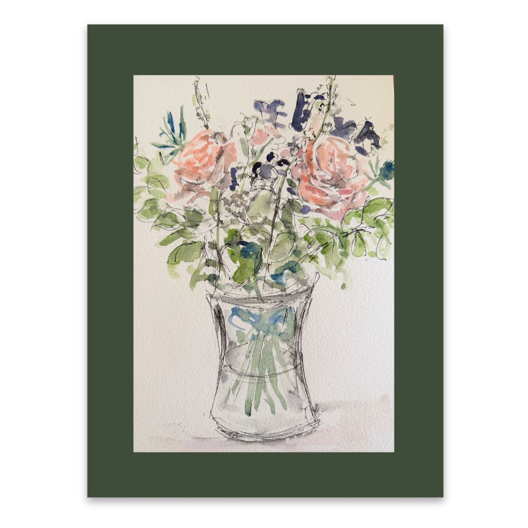 Summer bouquet watercolour